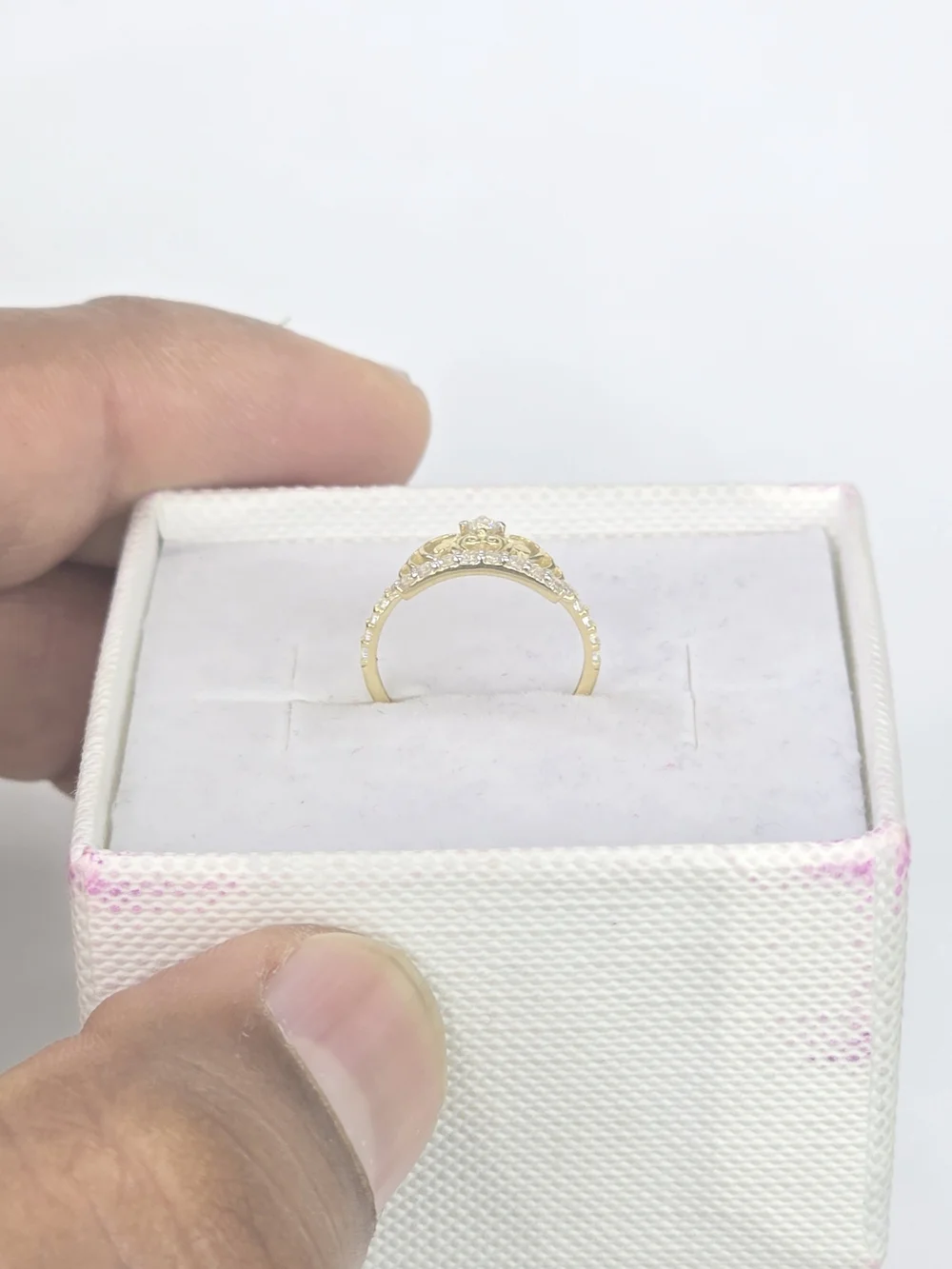 10k Real Gold Crown Ring For Baby